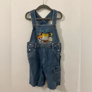 Vintage Rugrats Blue Denim Overalls Classic Workwear Style